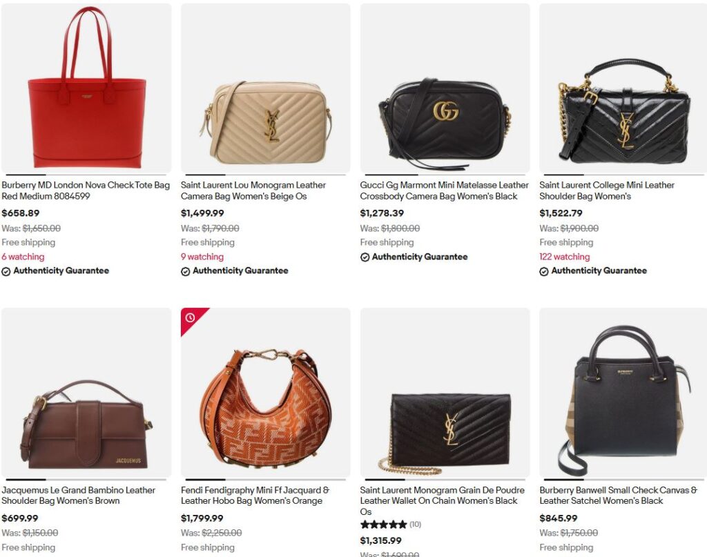 Gucci Burberry Louis Vuitton Saint Lauren Bags Black Friday Deals