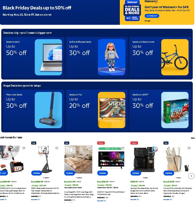 Walmart black Friday deals 2025 ads sales